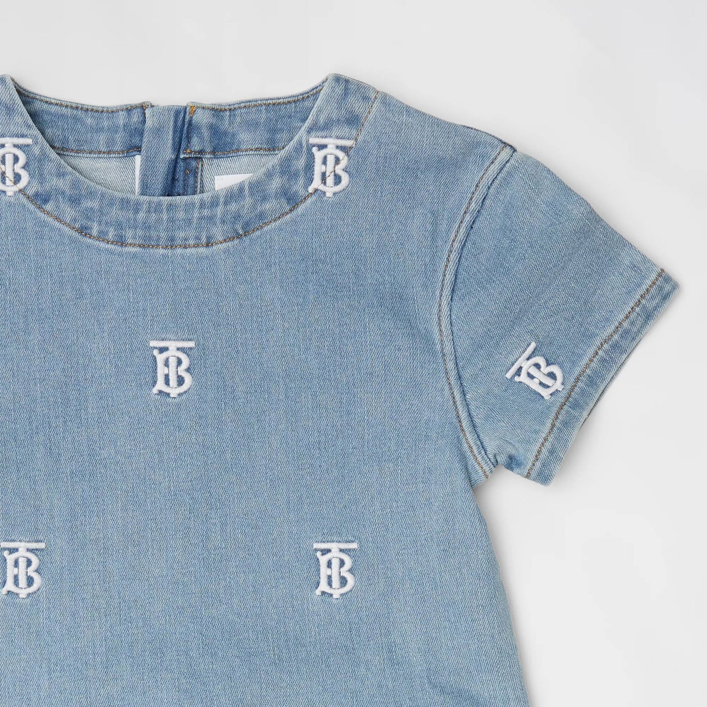 Girls Blue Logo Denim Dress