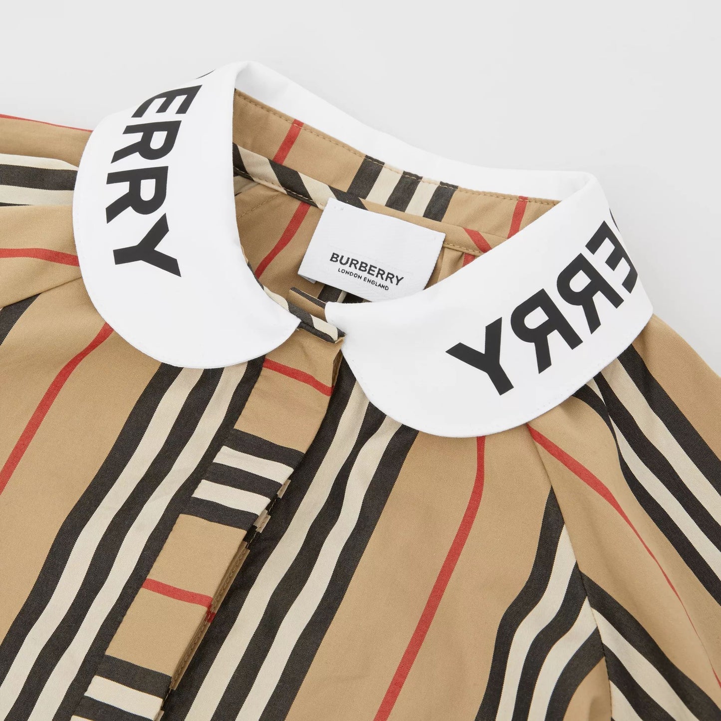 Girls Beige Stripe Cotton Top