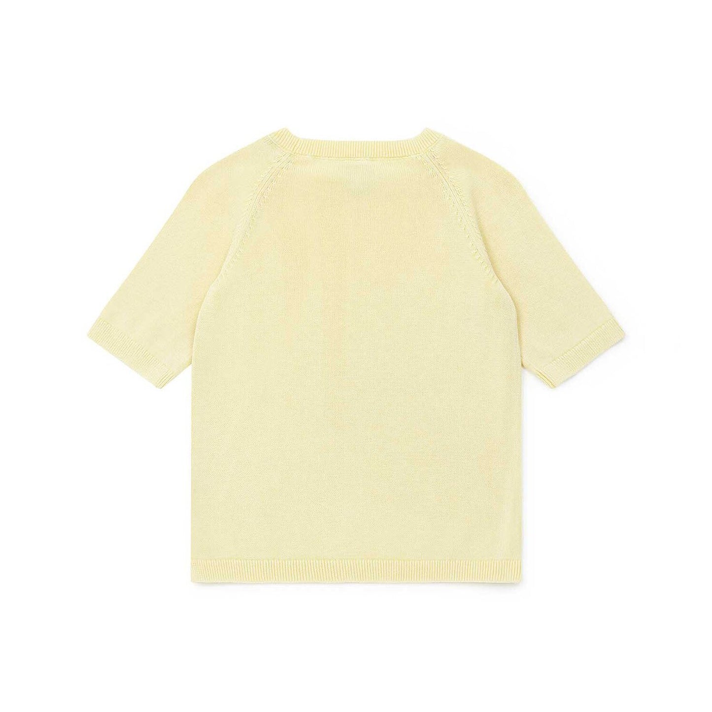 Girls Yellow Short Sleeves Sweater