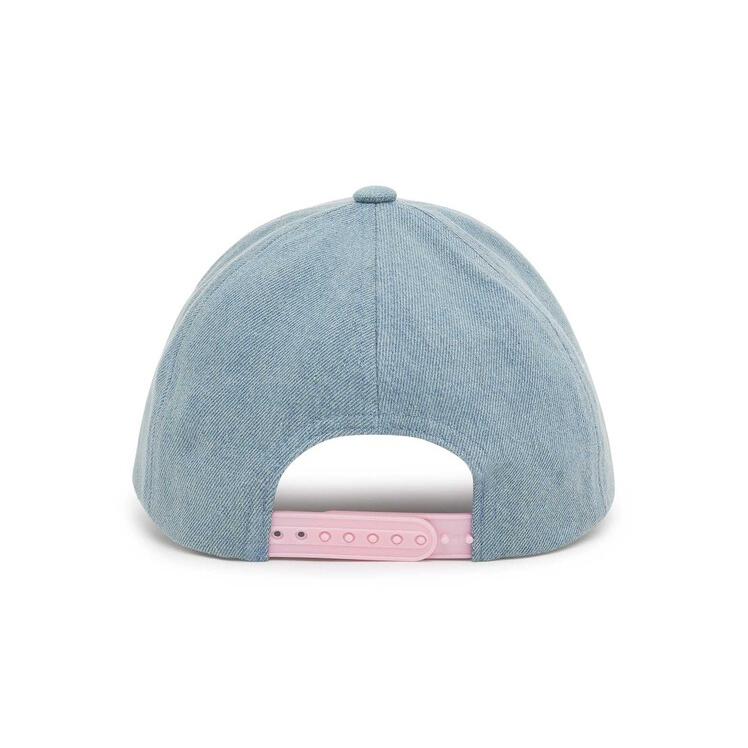 Girls Light Blue Apple Denim Cap