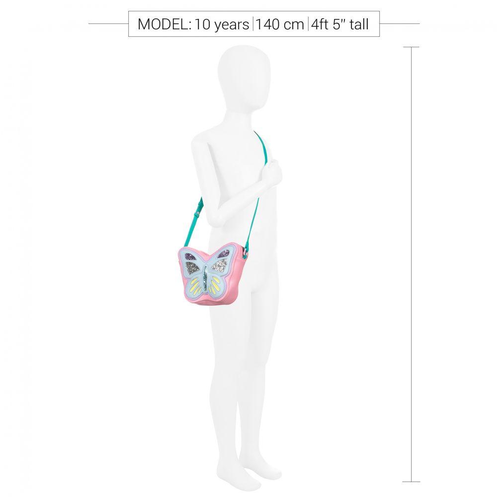 Girls Pink Butterfly Bag(19cm)