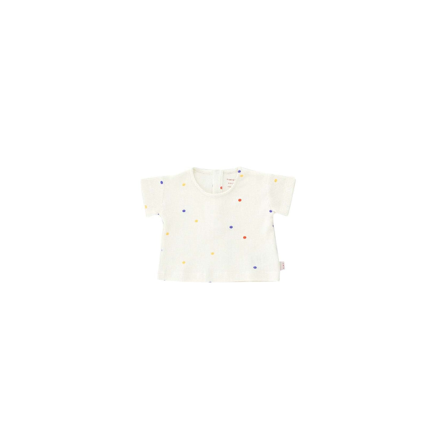 Baby Girls White Dots Cotton T-Shirt