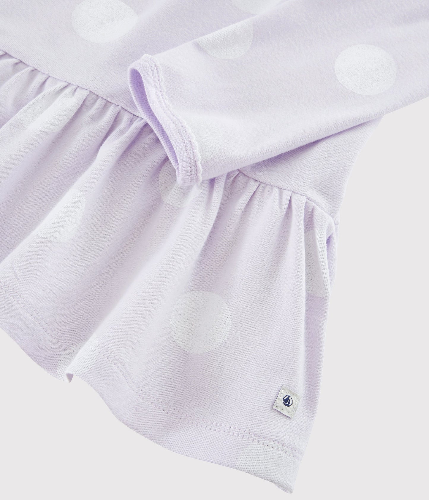 Girls Purple Dot Cotton Nightwear