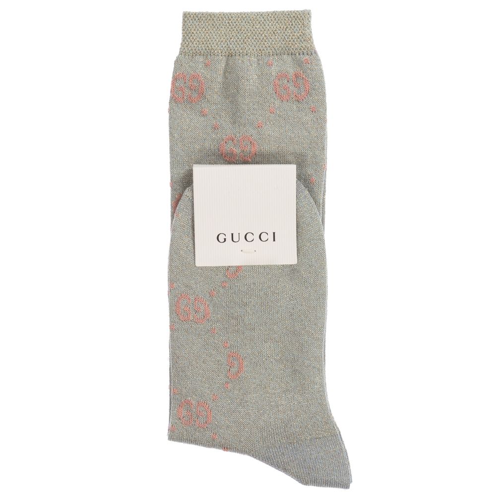 Girls Blue & Pink GG Logo Socks