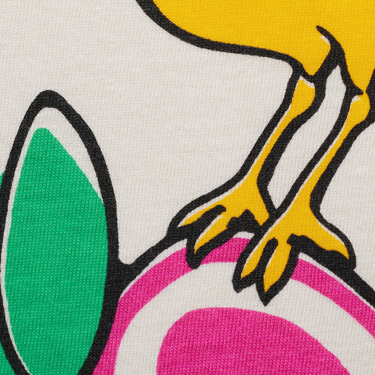 Girls White Printing Cotton T-Shirt