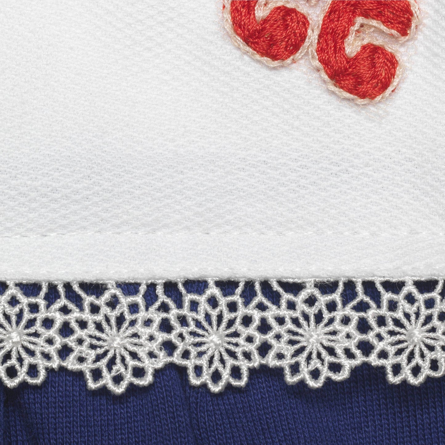 Baby Girls Blue GG Cherry Cotton Dress
