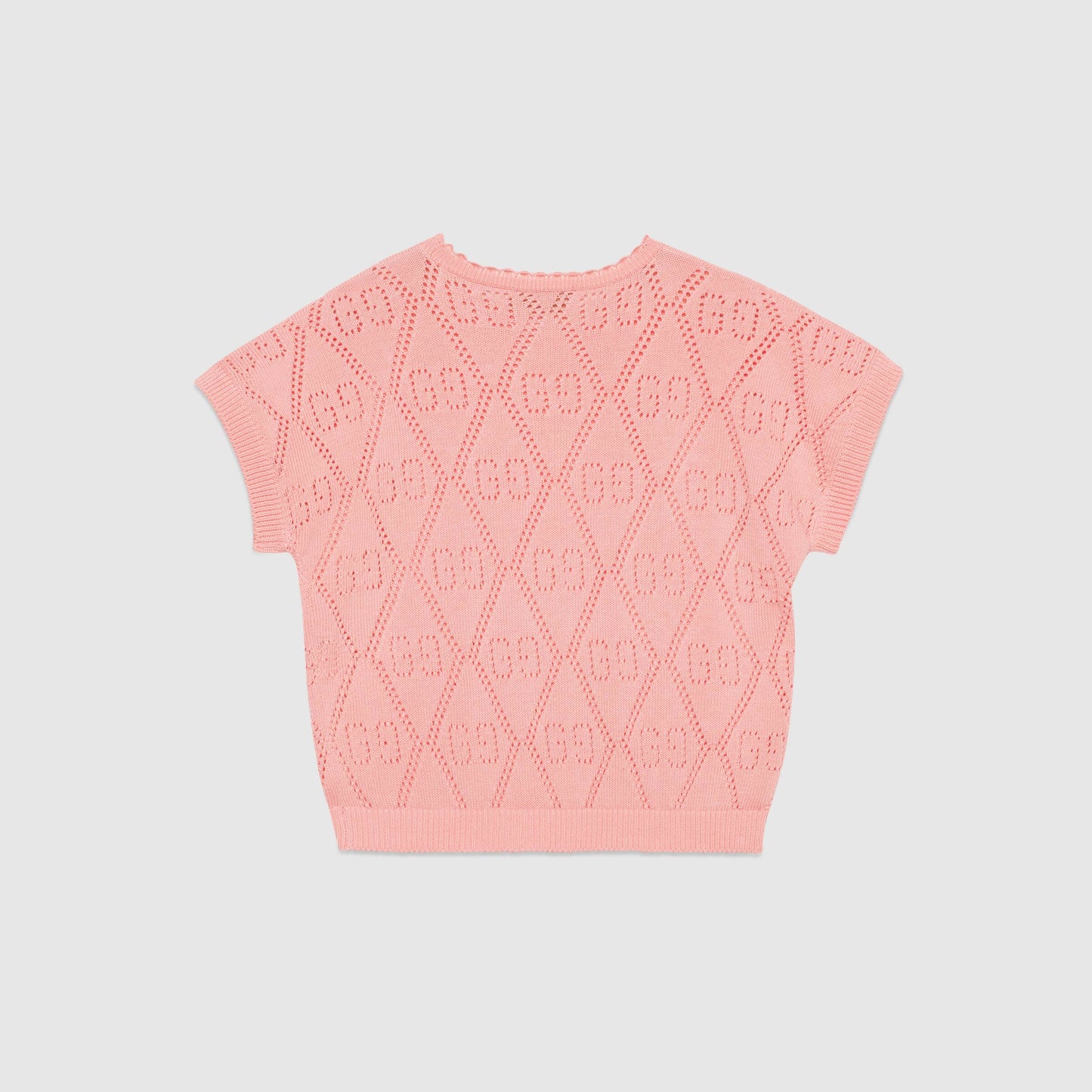 Girls Pink GG Knit Sweater