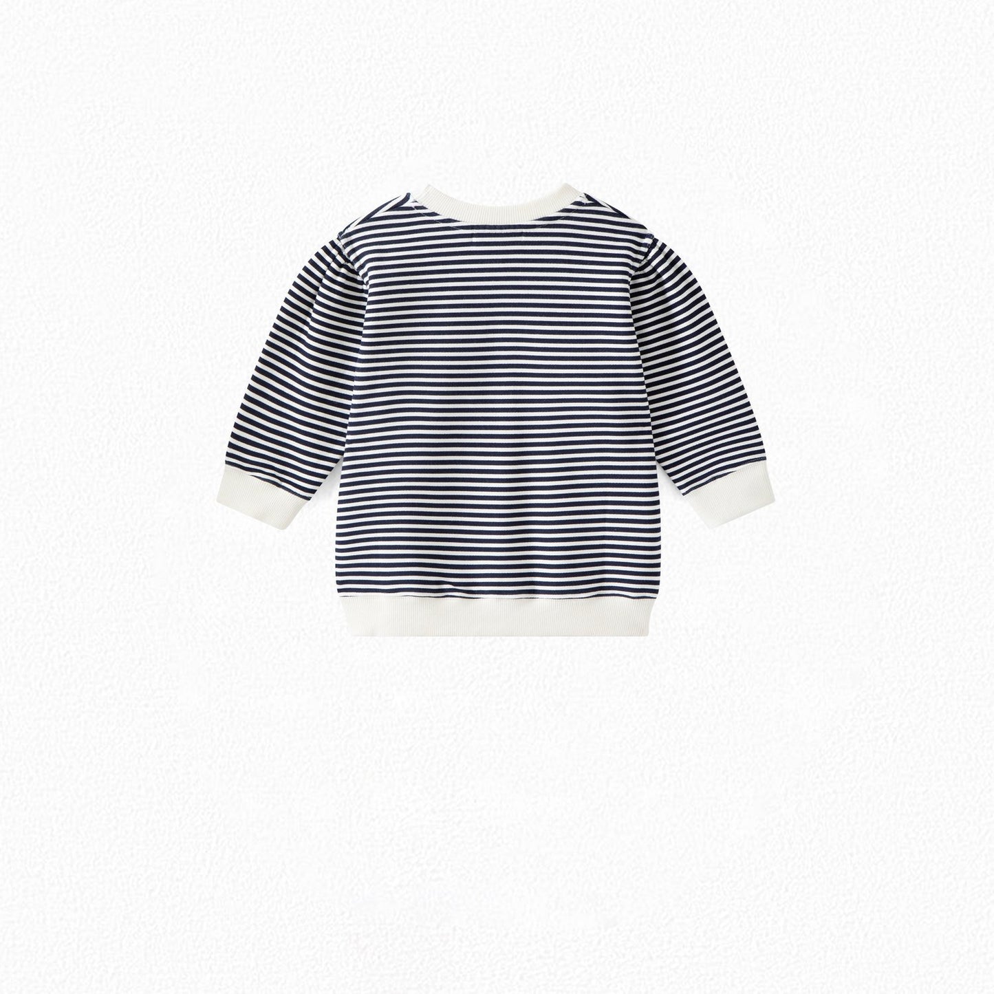 Girls White Stripe Cherry Sweatshirt