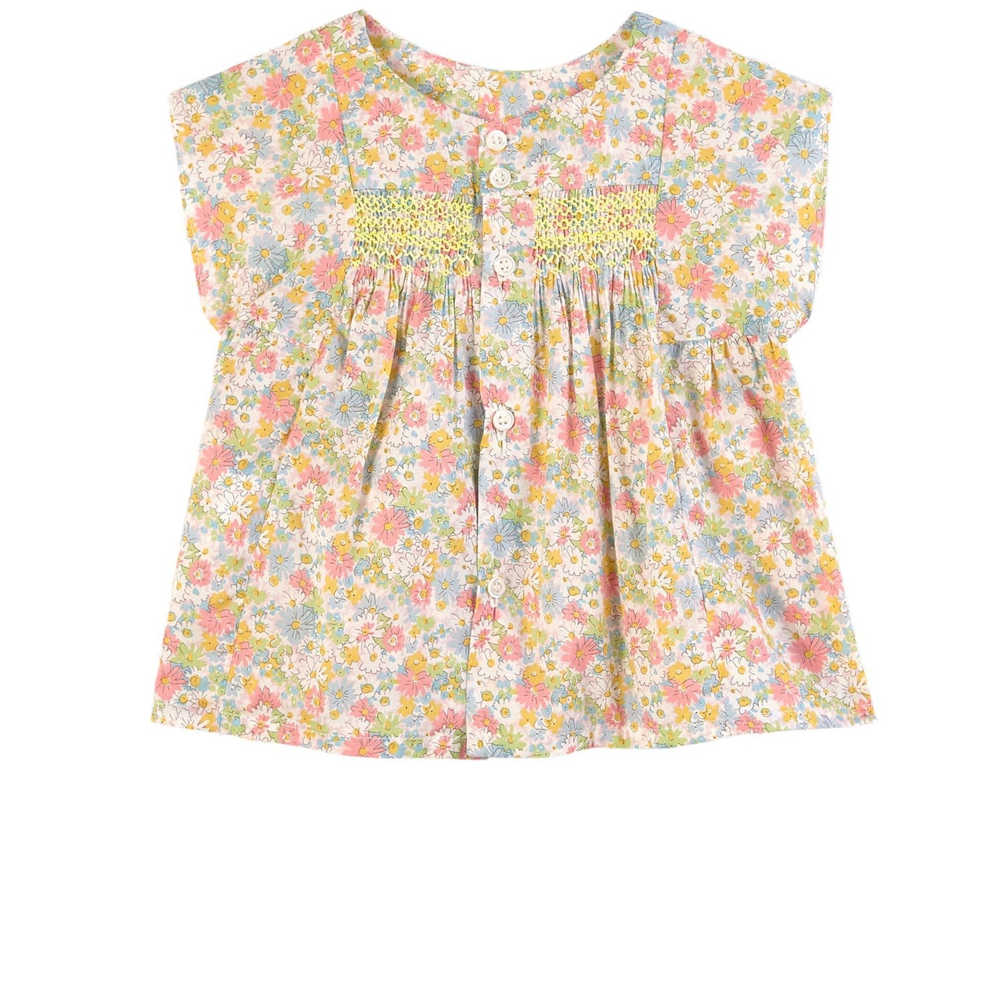 Baby Girls Pink Floral Cotton Top