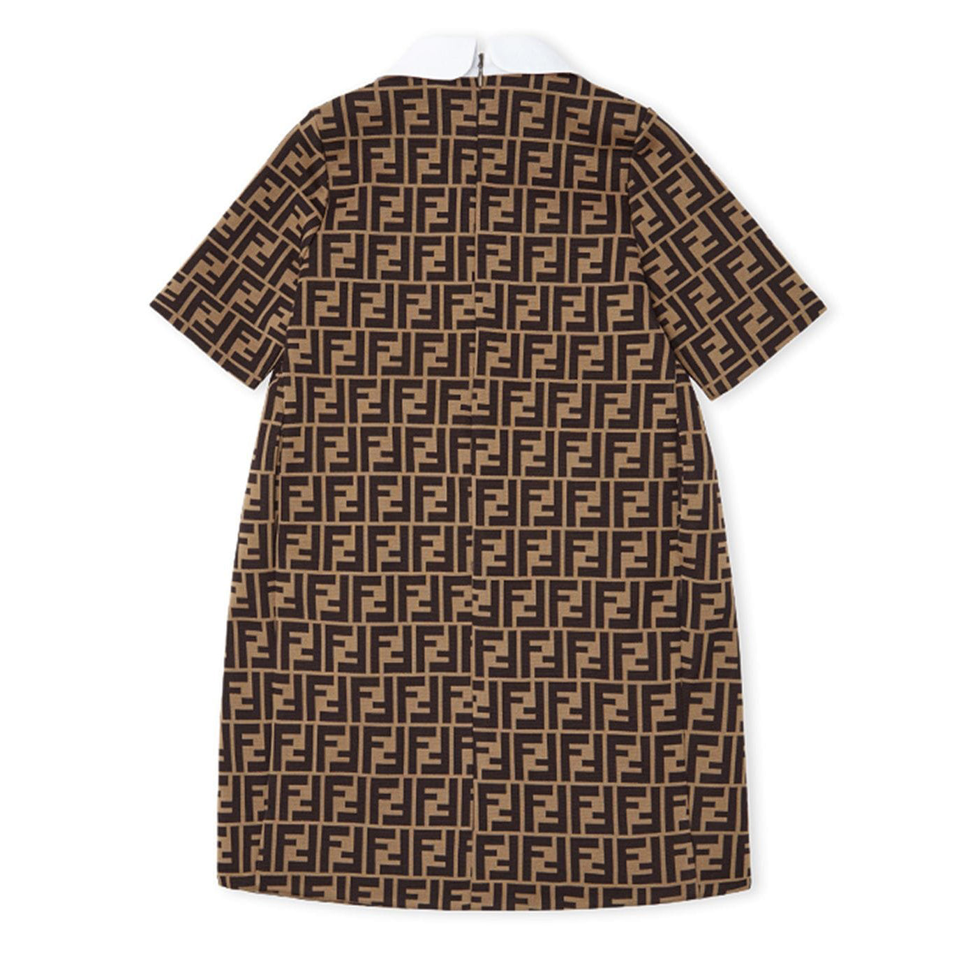 Girls Brown FF Logo Dress