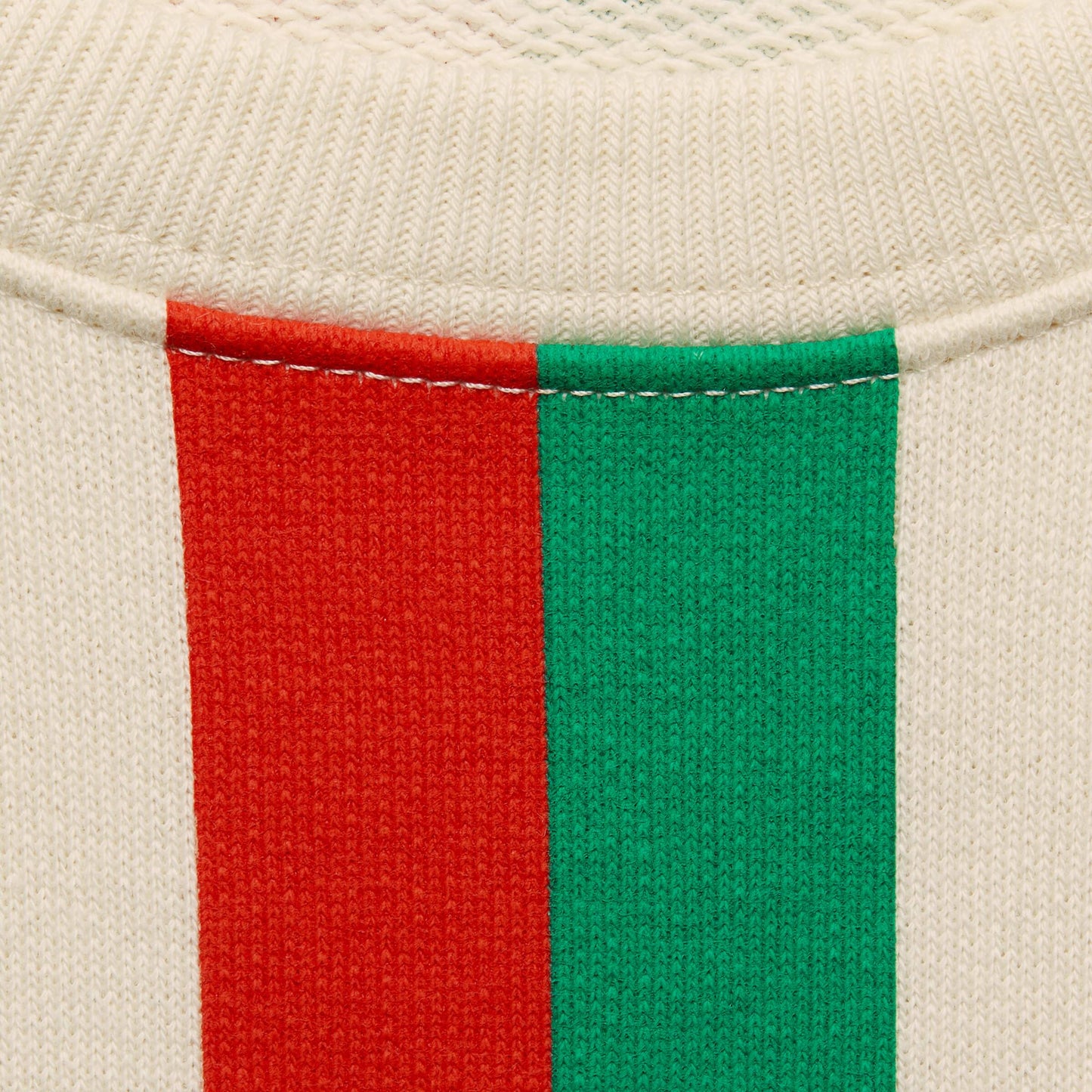 Boys & Girls White Striped Cotton Sweatshirt