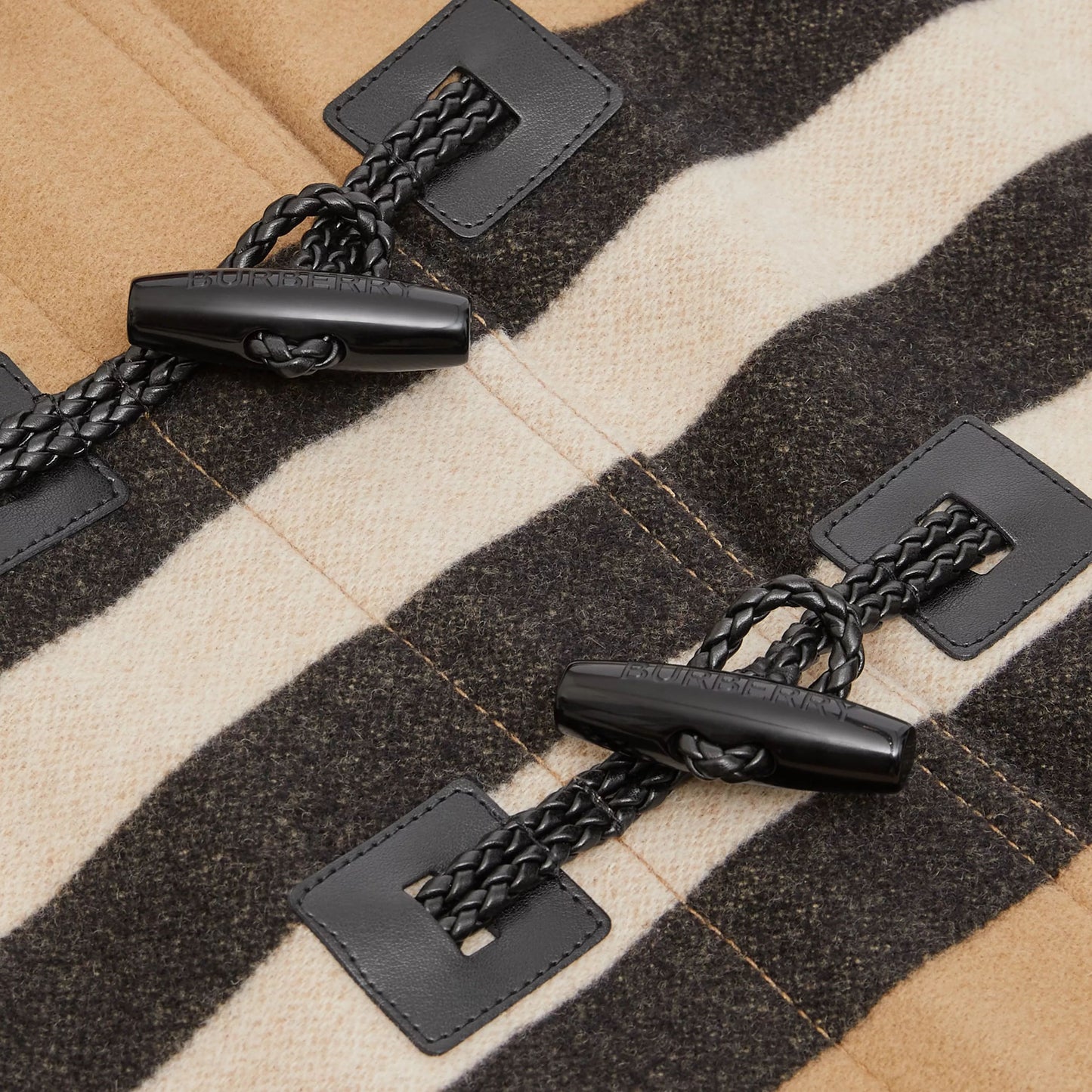 女童米色条纹羊毛披肩