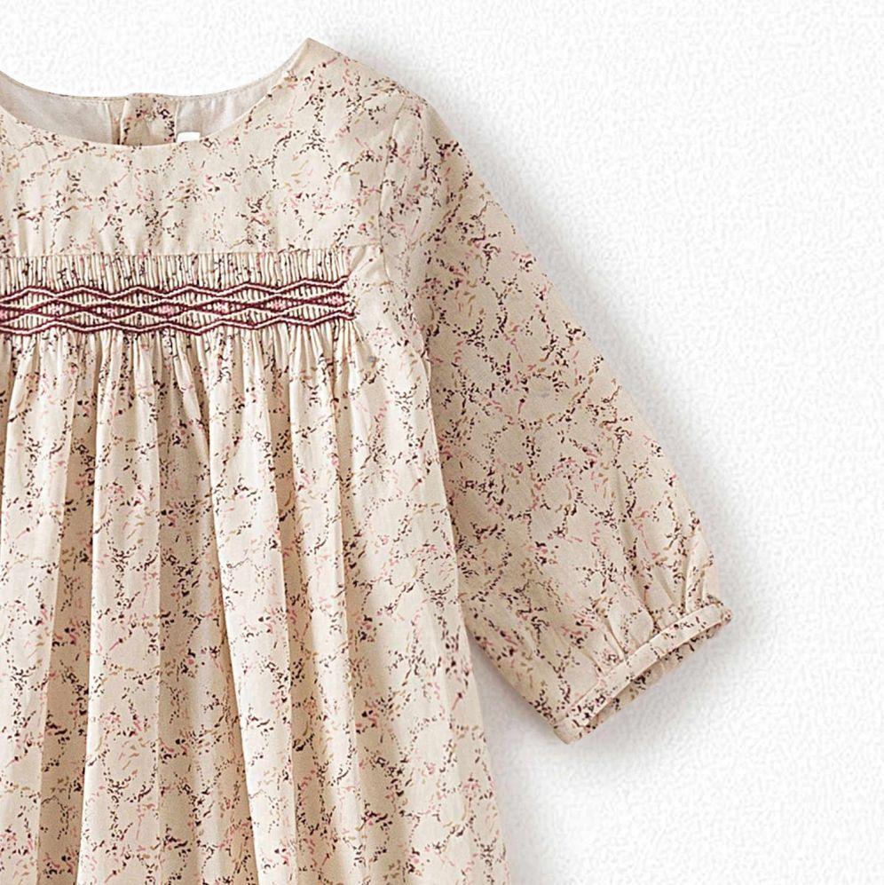 Baby Girls White Floral Cotton Dress