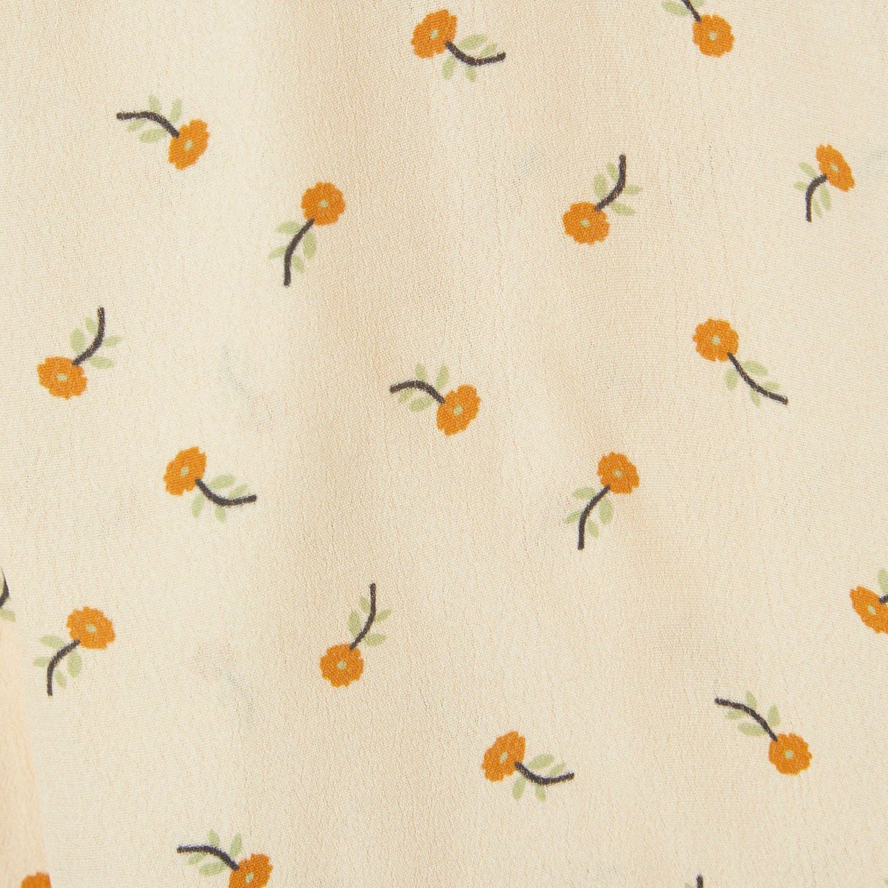 女童米色花朵印花衬衫