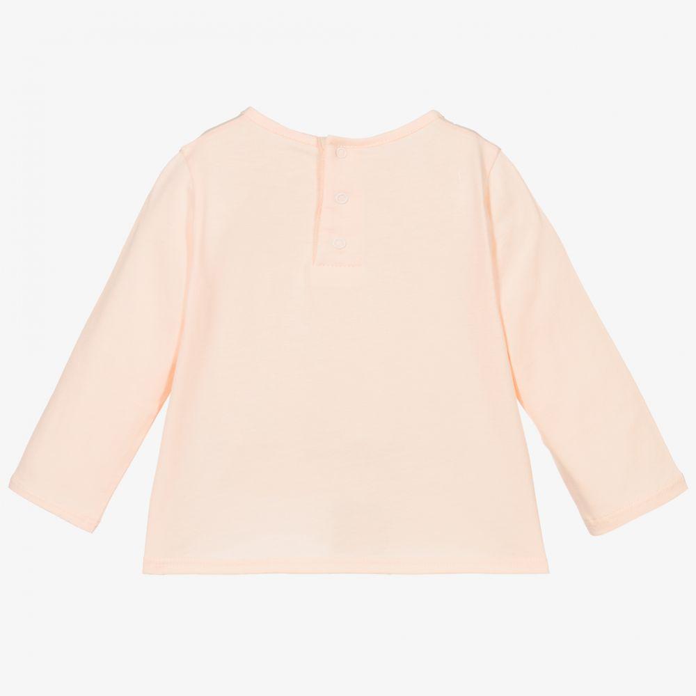 婴儿淡粉色Logo棉上衣