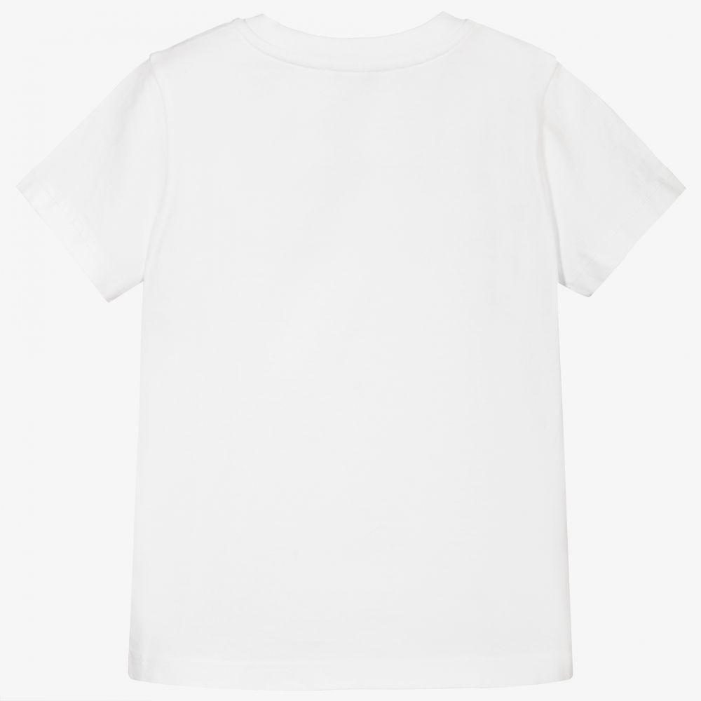 男童白色Logo棉T恤