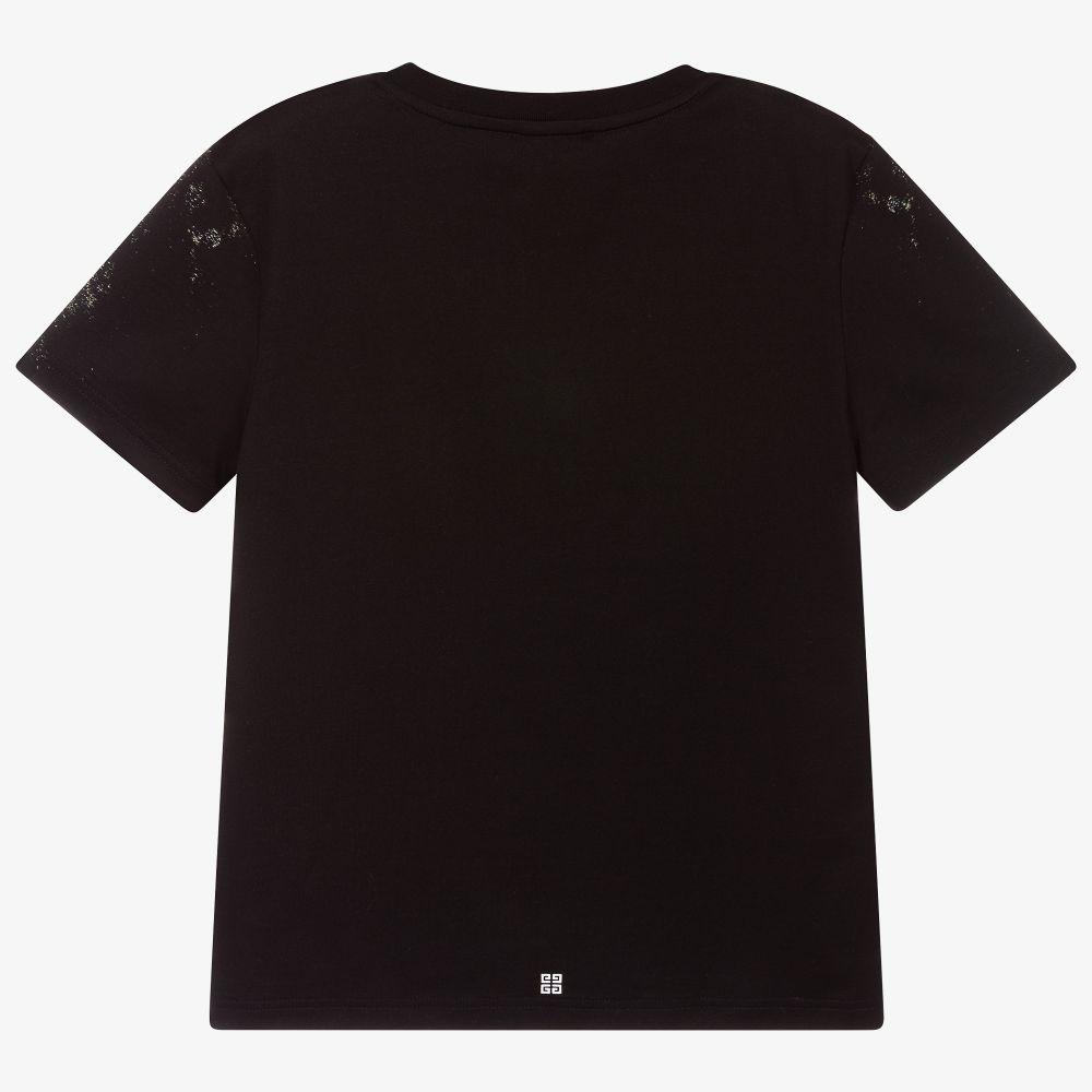 男童黑色动物印花T恤