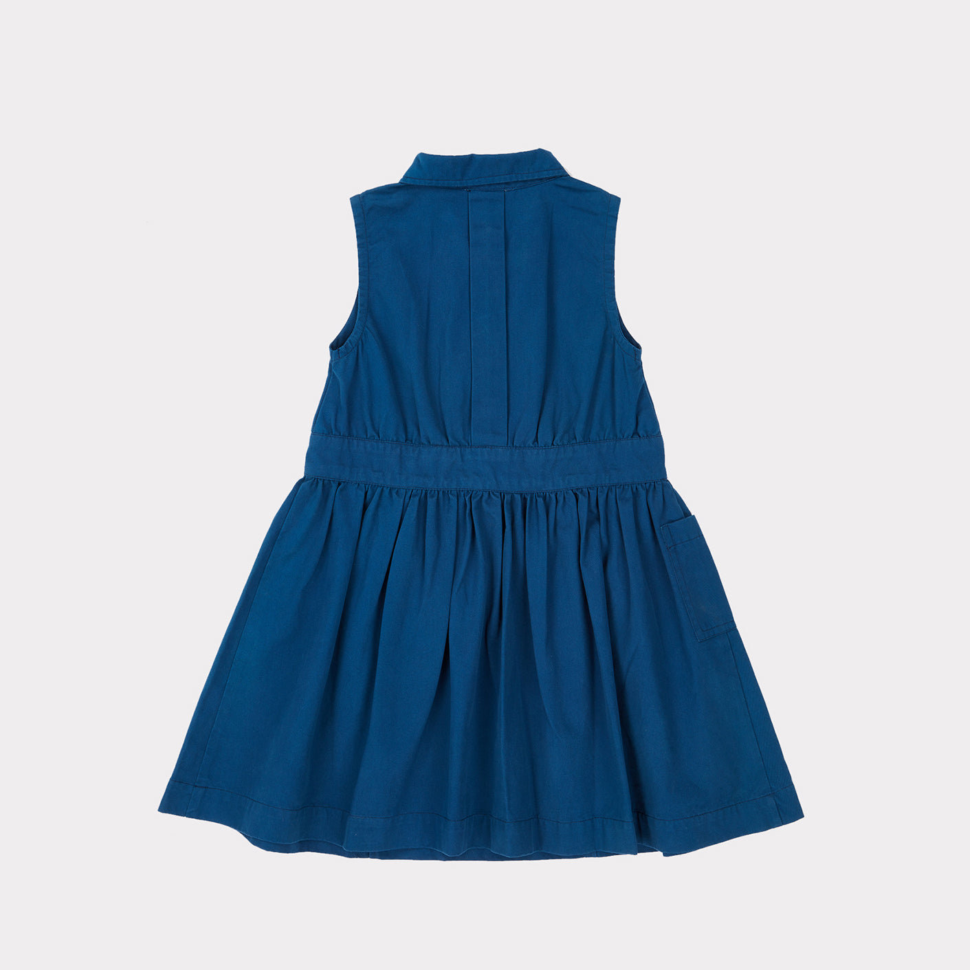 Girls Blue Cotton Dress