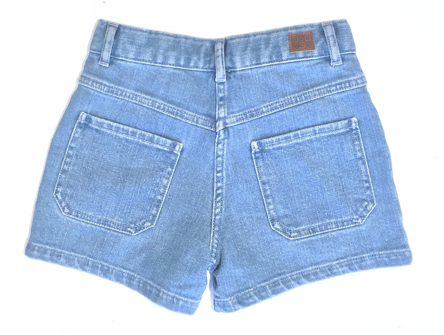 Girls Blue Embroidery Denim Shorts
