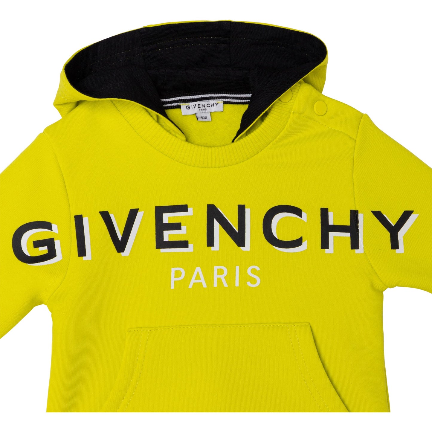 Baby Boys Yellow Logo Hooded Sweatshirt
