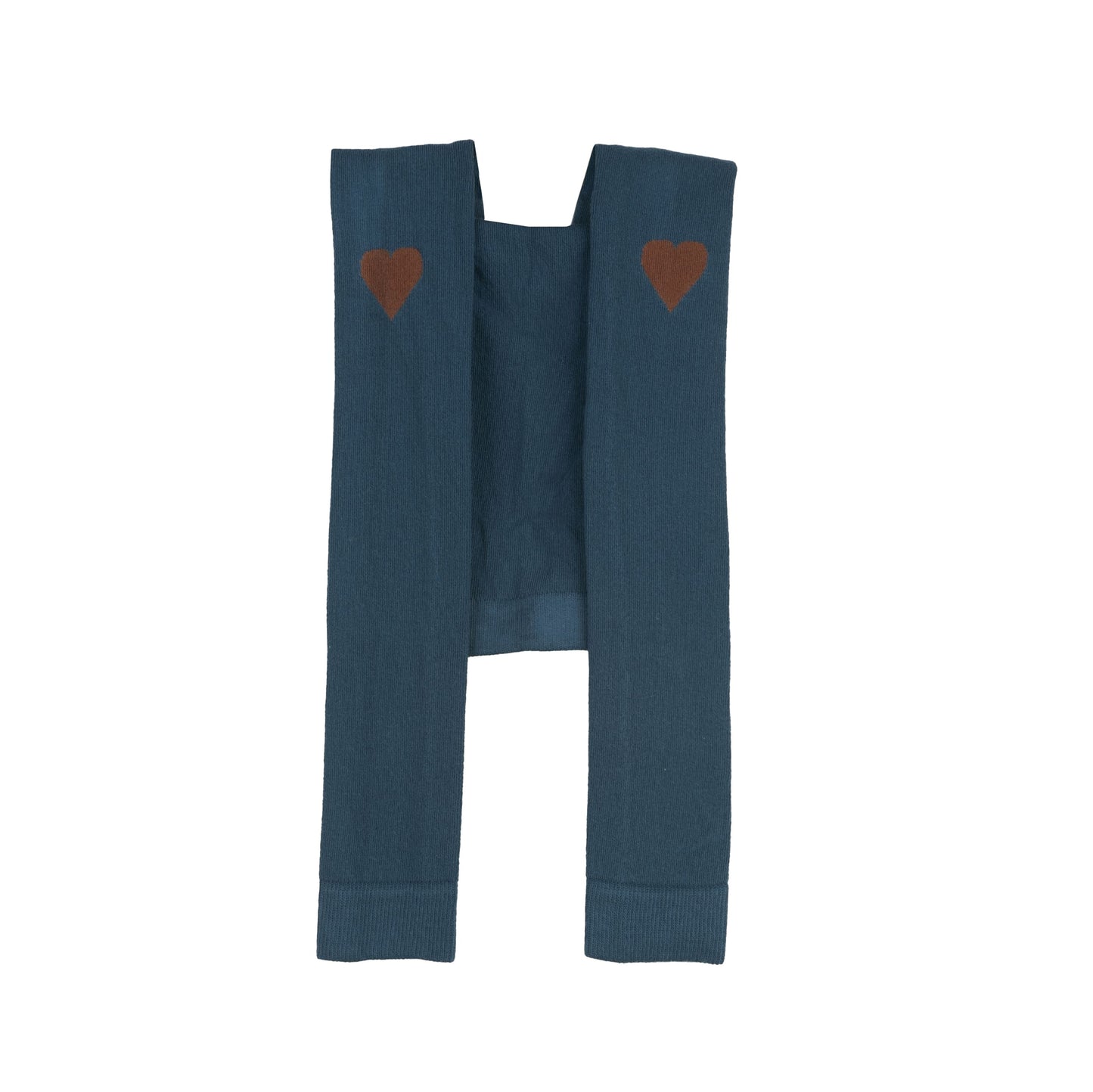 女童藏青色心形棉连裤袜