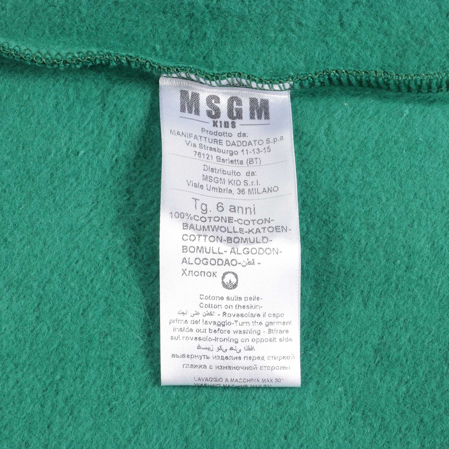 Boys Green Cotton Sweatshirt