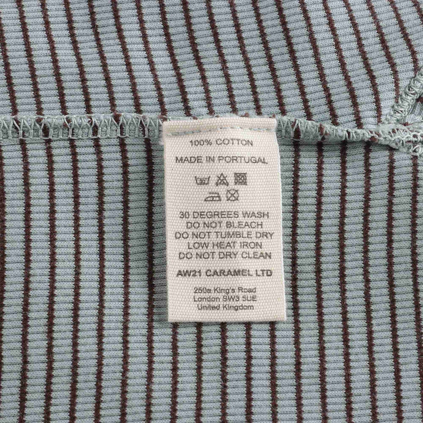 婴儿薄荷绿条纹棉连体衣