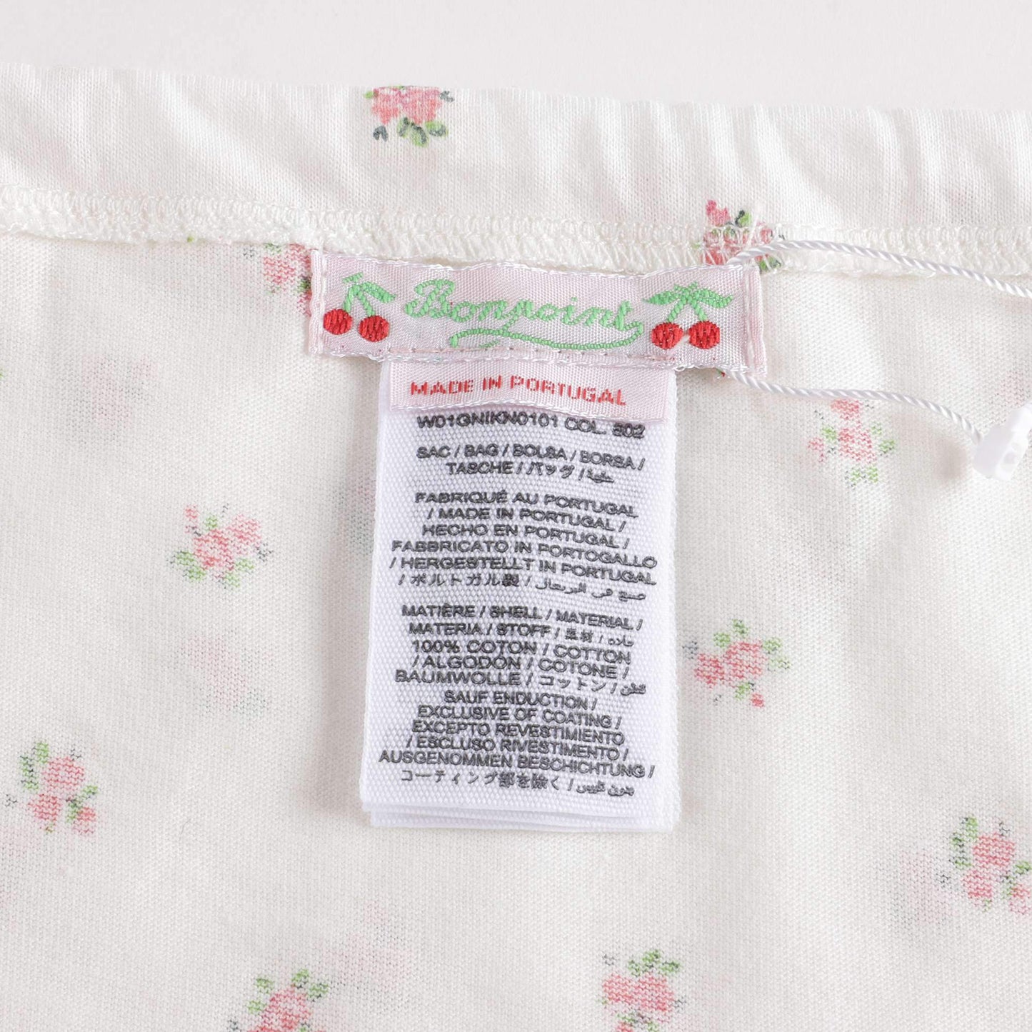 女童白色碎花棉睡衣套装