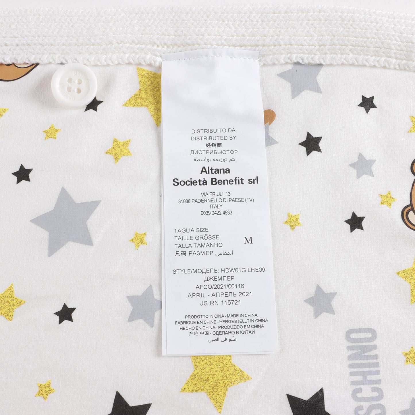 女童白色刺绣Logo斗篷