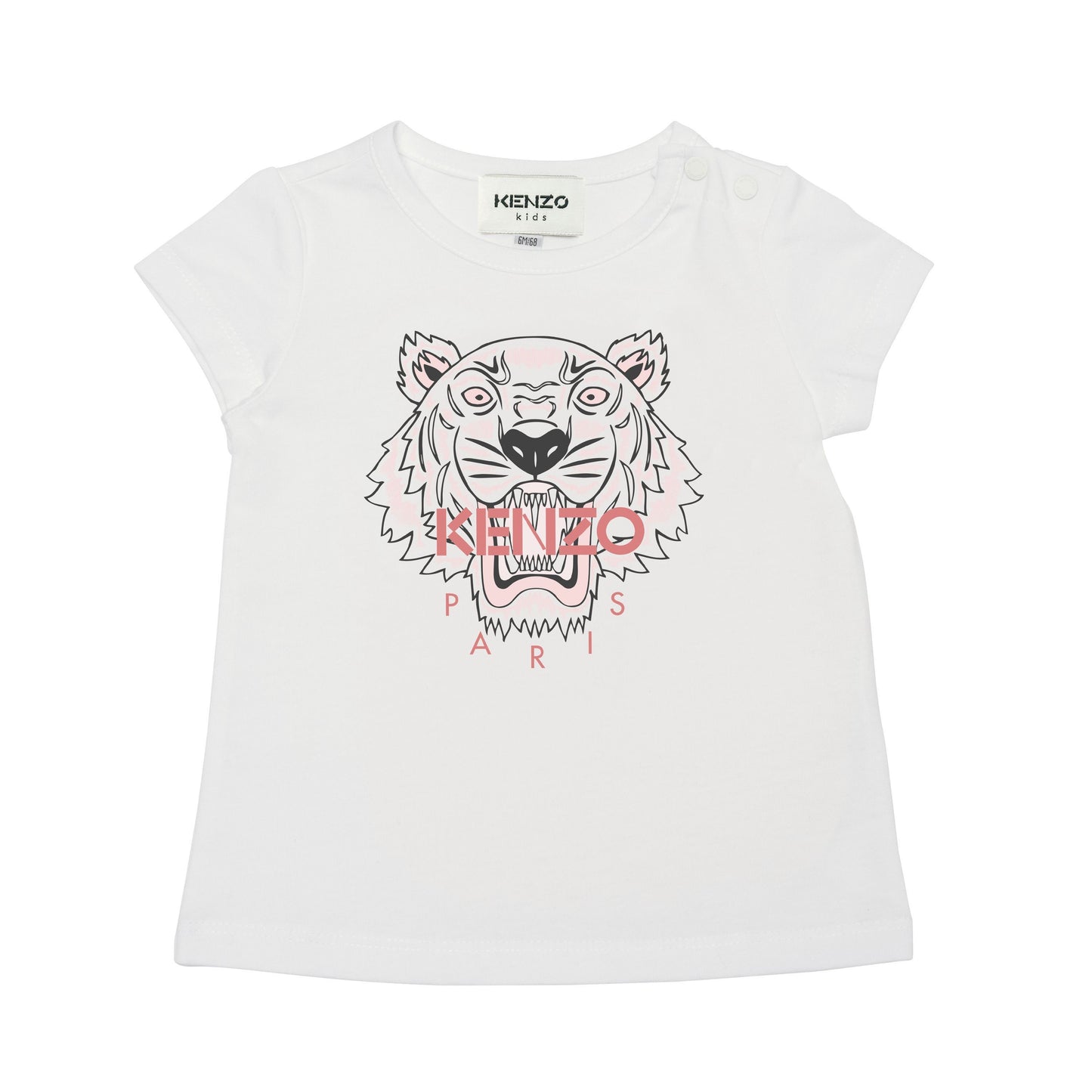 女婴白色Logo棉T恤