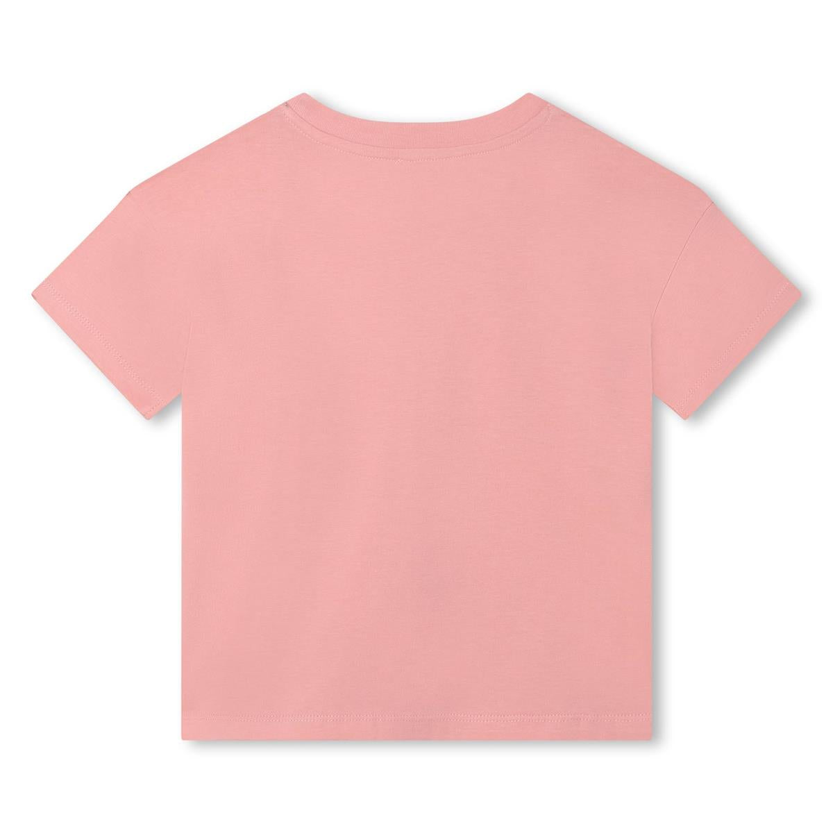 女童粉色Logo棉T恤