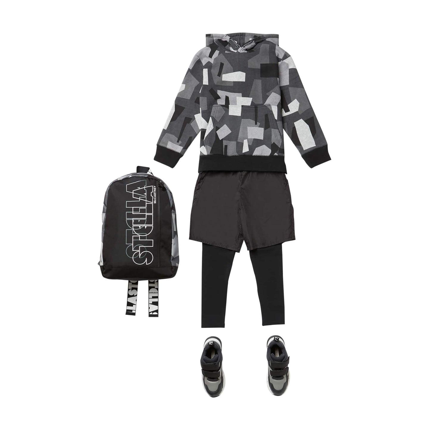 男童灰色迷彩运动卫衣