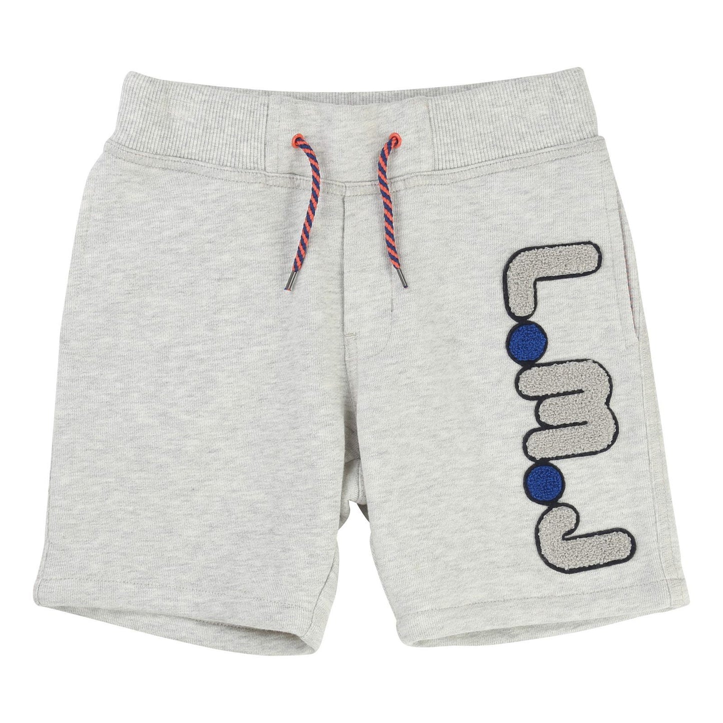 Boys Grey Patch 'LMJ' Logo Bermuda Shorts