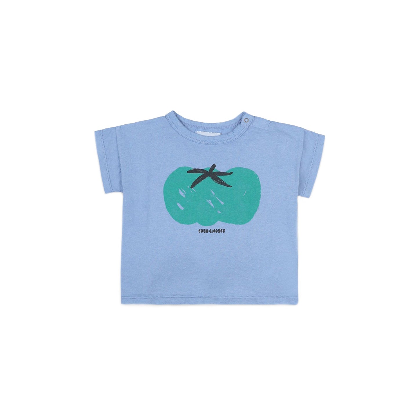 Baby Girls Blue Tomato Cotton T-Shirt
