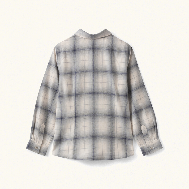 Boys Mid Grey Check Shirt