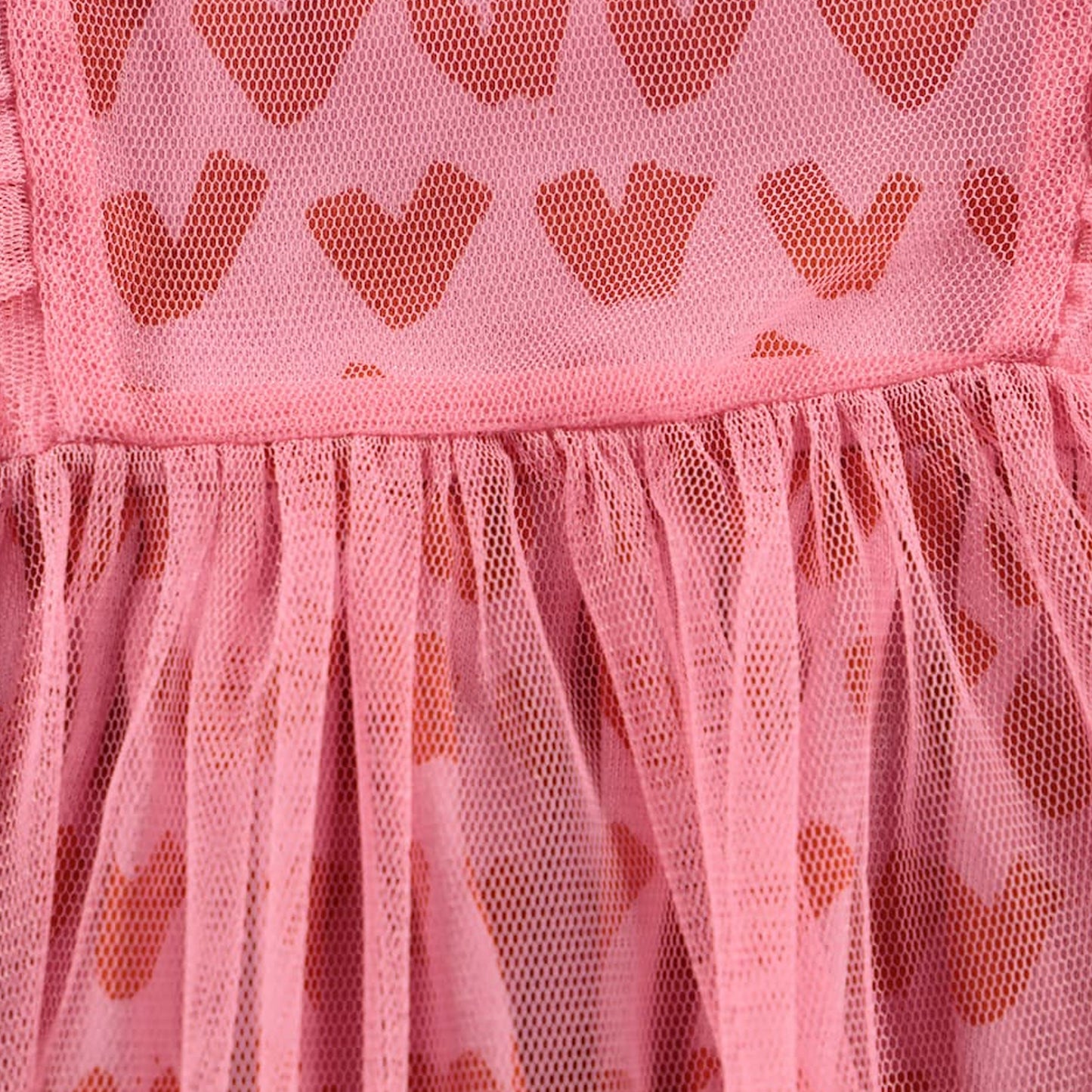 Baby Girls Pink Heart Tulle Dress