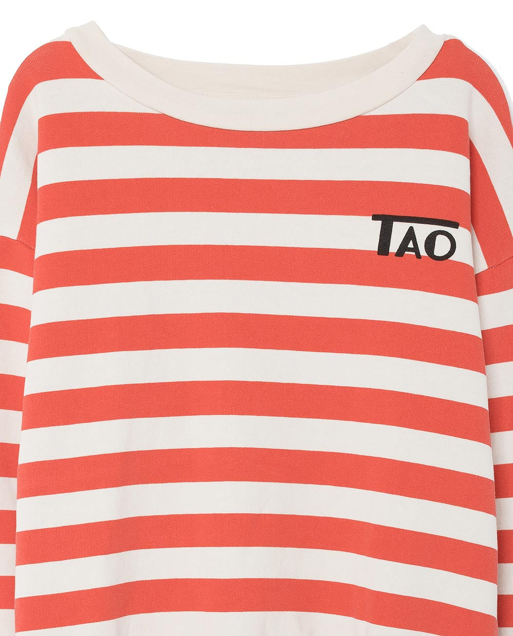 Girls Rose & White Striped Sweatshirt