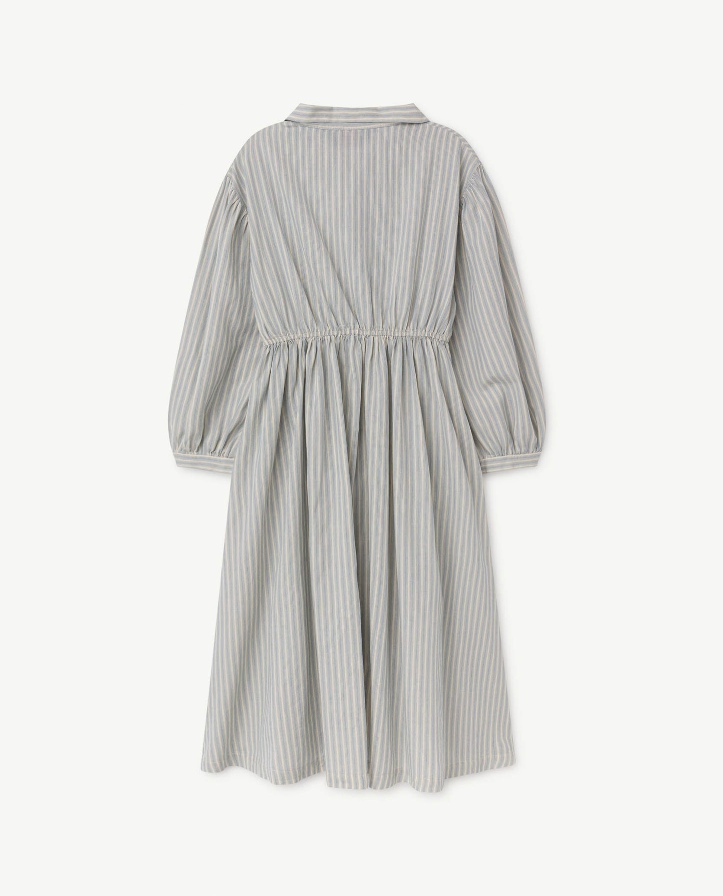 女童浅蓝色条纹棉连衣裙