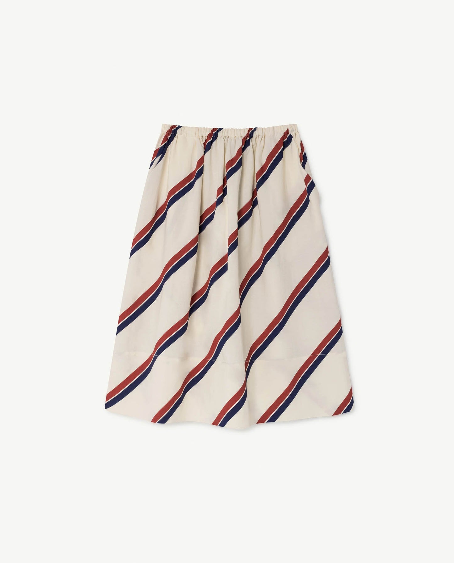 女童白色条纹短裙