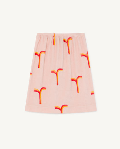 女童粉色棉短裙