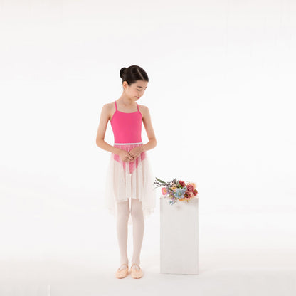 女童白色芭蕾舞短裙