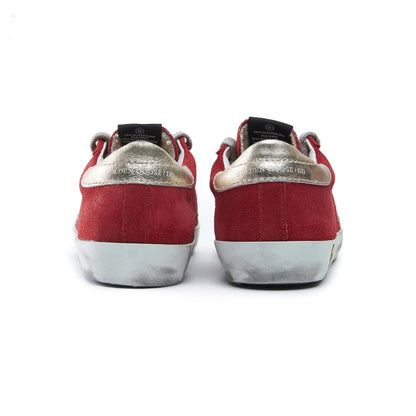 Boys & Girls Red & Silver Star Leather Shoes