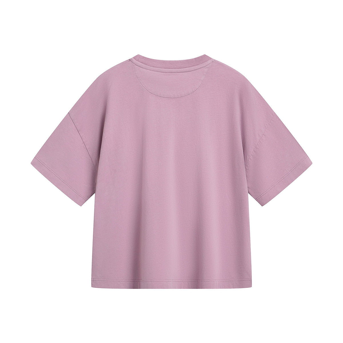 女童粉紫色Logo棉T恤