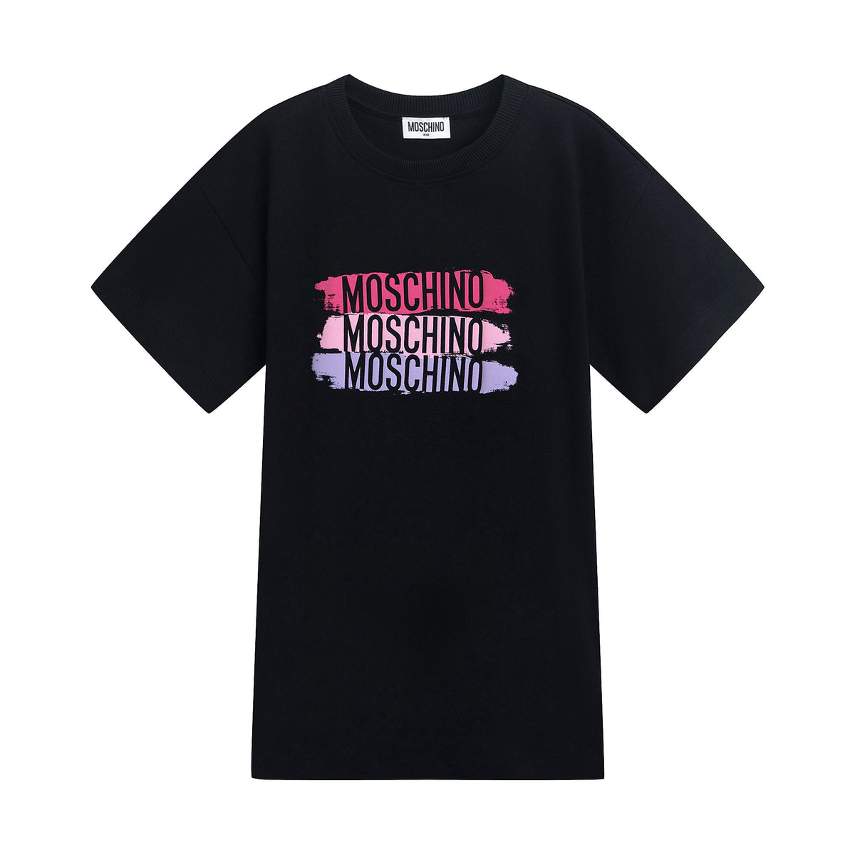 女童黑色Logo棉连衣裙