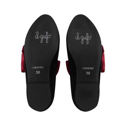 女童蓝色蝴蝶结平底鞋