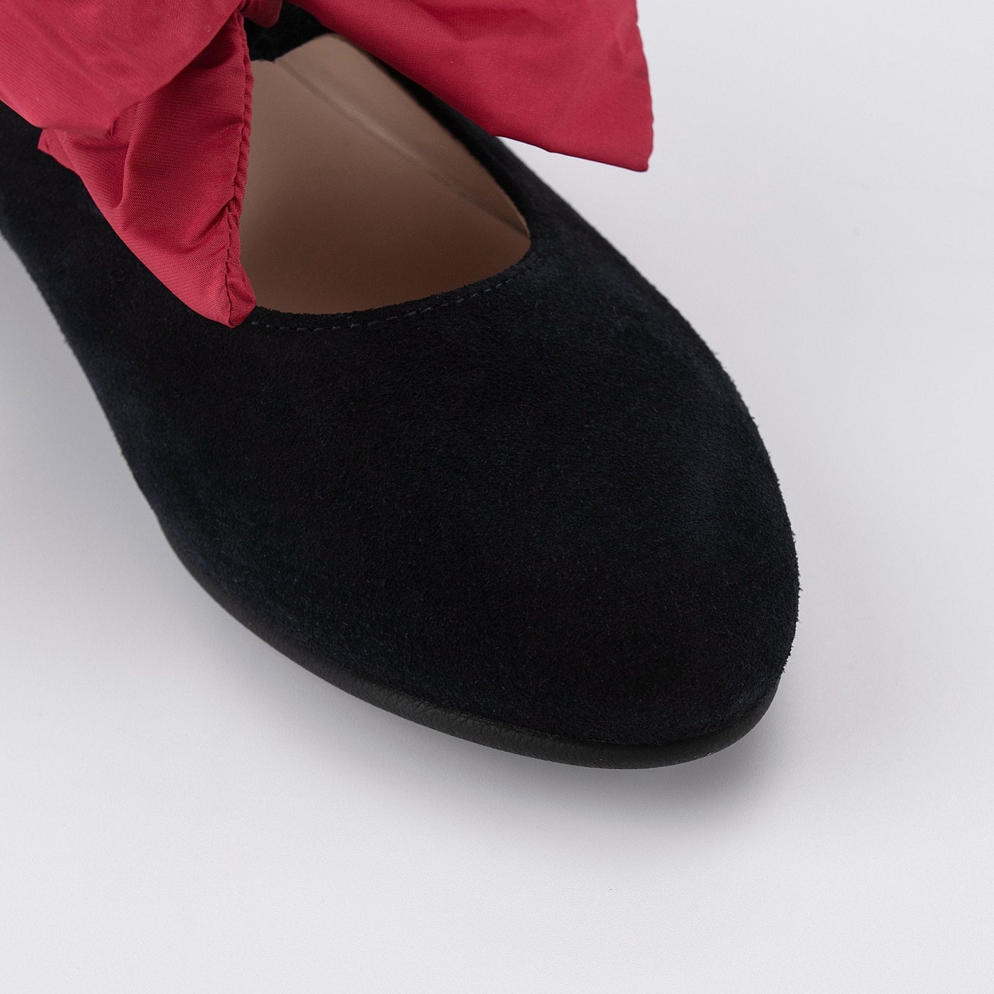 女童蓝色蝴蝶结平底鞋