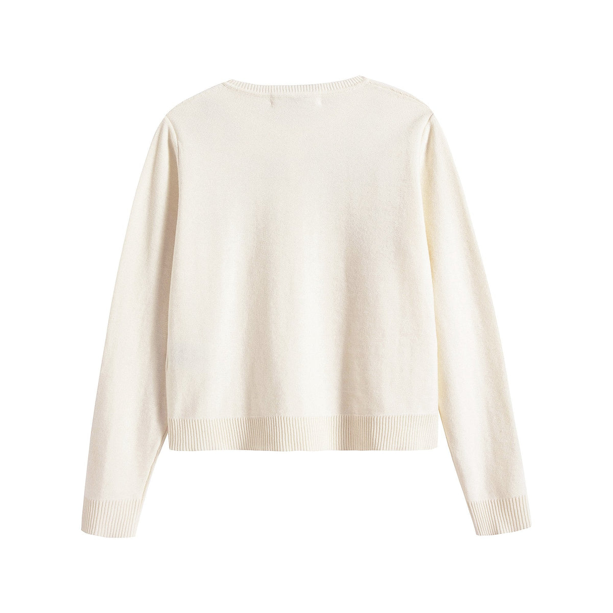 Girls White Cherry Cotton Cardigan