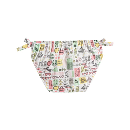 女婴粉色绘画游泳短裤