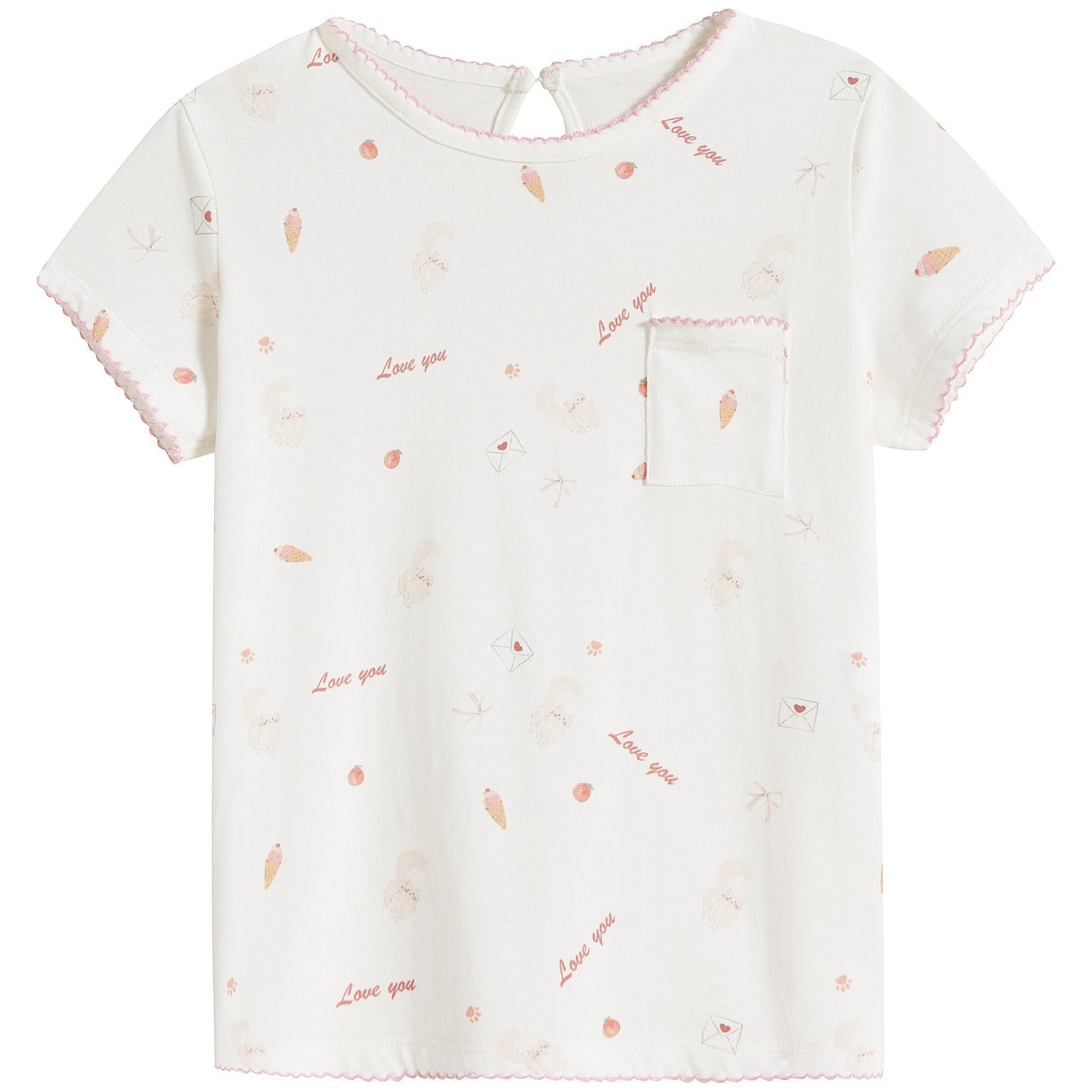 女童猫咪印花分体睡衣