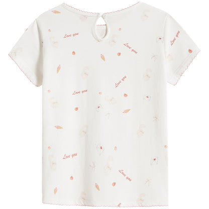 女童猫咪印花分体睡衣